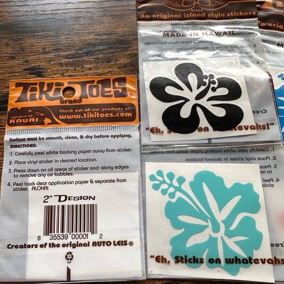 611. Hibiscus 2” vinyl sticker stickers Made in Hawaii ONE per order - Picture 4 of 4